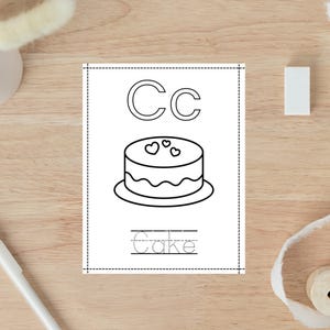 Alphabet Coloring Book A-Z: Printable Letter Tracing for Preschool (PDF Download)
