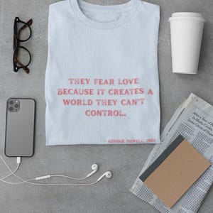George Orwell 1984 T-Shirt: Dystopian Literary Tee, Bookworm Gift image 7