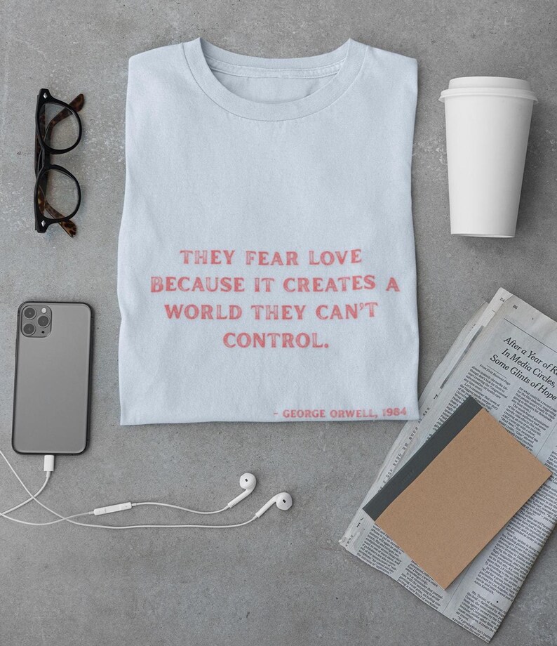 George Orwell 1984 T-Shirt: Dystopian Literary Tee, Bookworm Gift image 7