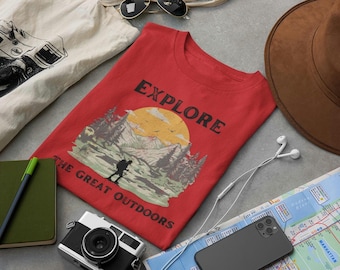 Camiseta gráfica Explore Outdoors: Camiseta para senderismo y acampada