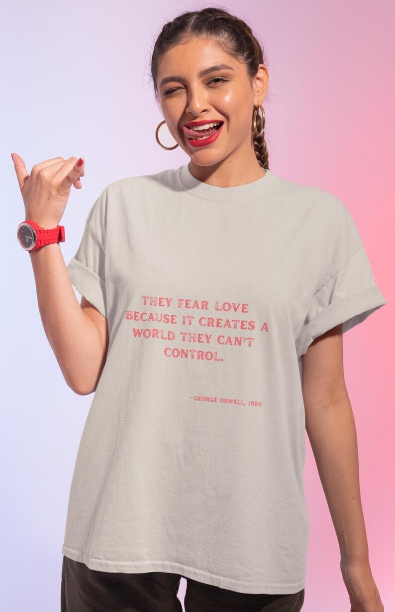George Orwell 1984 T-Shirt: Dystopian Literary Tee, Bookworm Gift image 4