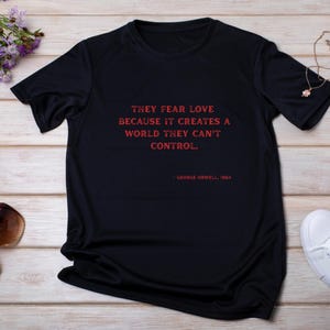 George Orwell 1984 T-Shirt: Dystopian Literary Tee, Bookworm Gift image 3