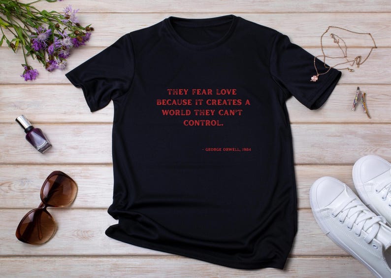 George Orwell 1984 T-Shirt: Dystopian Literary Tee, Bookworm Gift image 3