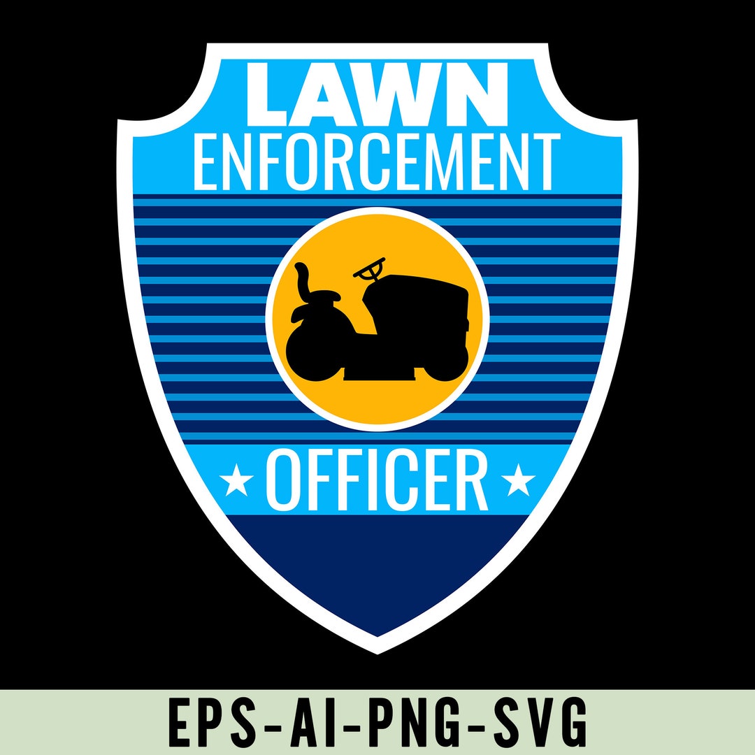 Funny Mens Lawn Enforcement Officer T-Shirt - Great Gardening Joke Tee, Birthday Gift For Him
