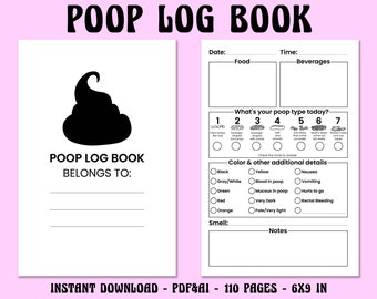 2024 Poop Calendar,stool Tracker,bristol Chart,bowel Movement Journal ...