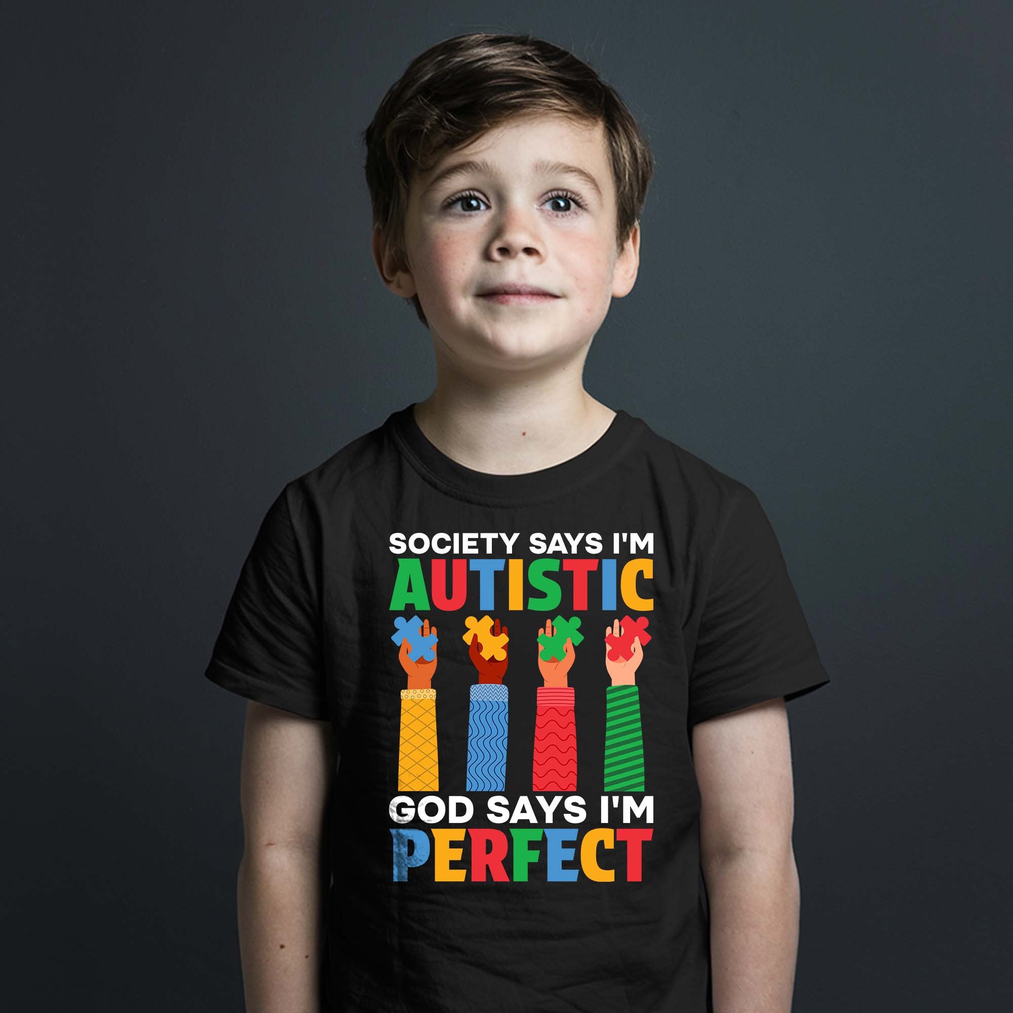 Society Says I'm Autistic God Says I'm Perfect, Autism Awareness Png ...