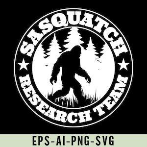 Sasquatch Research Team Png Svg, Funny Bigfoot Hunting Shirt Design, Cryptid Enthusiast Adventure Design,  Bigfoot Hunter, Adventure Theme
