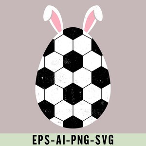 Soccer Ball Easter Egg, Soccer Easter Png, Soccer Bunny Svg, Easter Soccer, Soccer Ball Bunny Ears Eggs Svg, Easter Day Rabbit Sport Svg,
