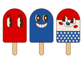 Paleta patriótica 4 de julio Helado Png Svg, Bandera americana de paleta Png, Paleta patriótica del 4 de julio, Diseño de camisa de vacaciones de verano