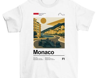 Monaco Grand Prix Organic Cotton T-Shirt, Retro Motorsport Tee