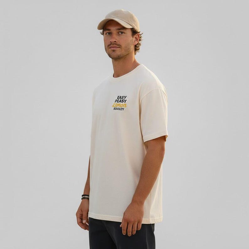 Lemon Squeezy Organic Cotton T-Shirt, Unisex Summer Slogan image 2