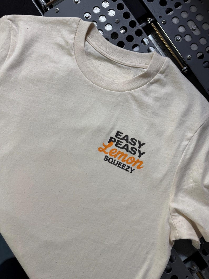 Lemon Squeezy Organic Cotton T-Shirt, Unisex Summer Slogan image 8