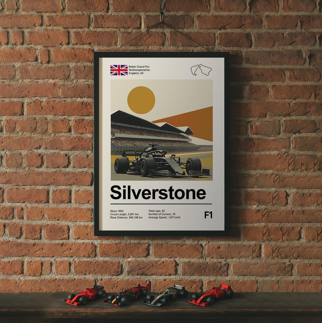 Wallet Silverstone Racing Silverstone Racing Circuit Poster, Motorsport Wall Art, British GP ...