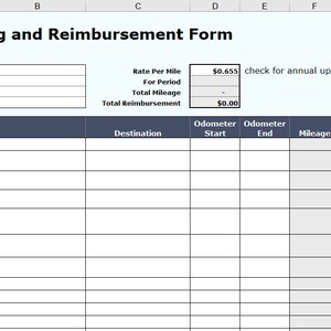 Employee Mileage Log Template