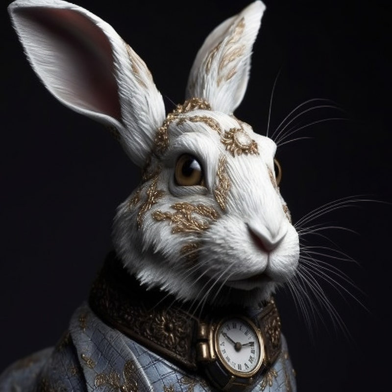 White Rabbit Art Etsy White Rabbit Art Etsy