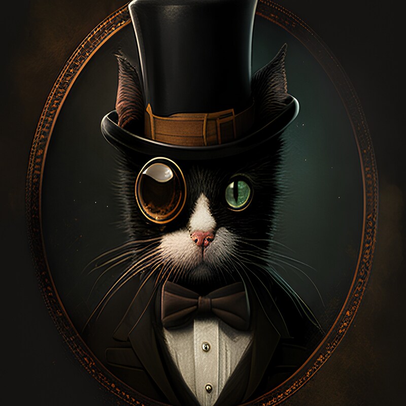 tuxedo-cat-art-etsy