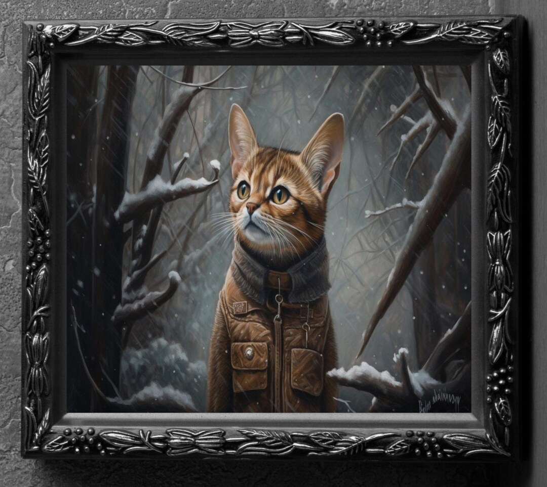 Wandernde Abessinier Katze, Kunst Druck, Wandbehang Poster, Fotografie  Foto, Dark Academia Geschenk, Fantasy Anthropomorph, Tier Liebhaber  Geschenk - Etsy Schweiz, image size:1080x963