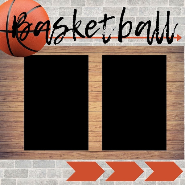 12x12" Basketball Scrapbook Page, Digital Download, Instant Access