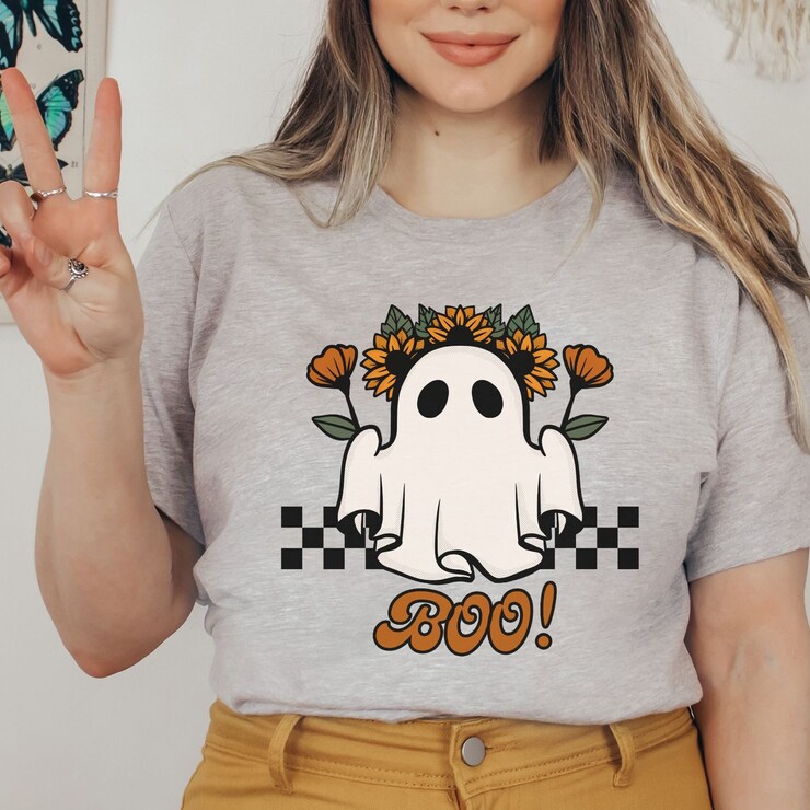 Boo Shirt, Halloween Unisex Shirt, Retro Ghost Tshirt, Halloween Tees, Ghost Halloween Tshirt, Spooky Tee, Retro Fall Shirt, Boo Ghost Shirt