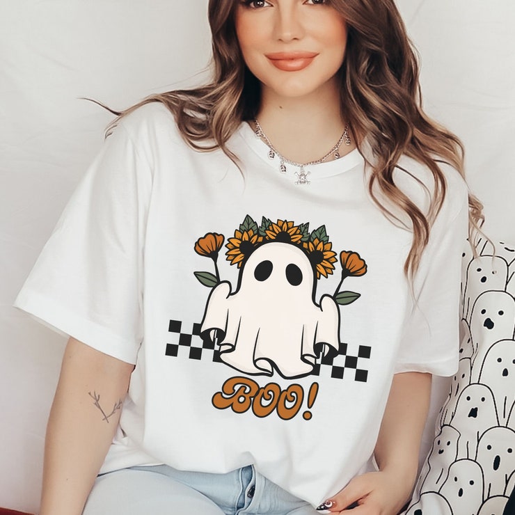 Boo Shirt, Halloween Unisex Shirt, Retro Ghost Tshirt, Halloween Tees, Ghost Halloween Tshirt, Spooky Tee, Retro Fall Shirt, Boo Ghost Shirt