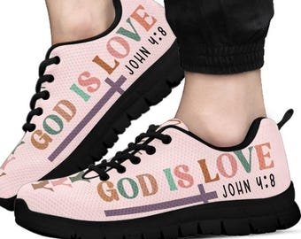 "Gesegnete christliche Turnschuhe: ""Bete darauf"" Glaube Schuhe."