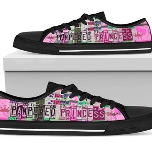 Chaussures princesse personnalisées choyées, cadeau femme pour elle, baskets personnelles personnalisées, chaussures basses personnalisées