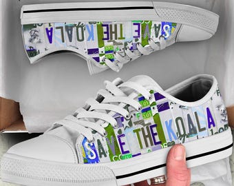 Save the Koala Canvas Turnschuhe: Wildtier Kennzeichendruck