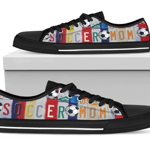 Chaussures personnalisées pour maman de football, cadeau femme pour elle, baskets personnelles personnalisées, chaussures basses personnalisées