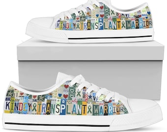 Kidney Transplant Warrior Shoes | Custom Low-Top Sneakers