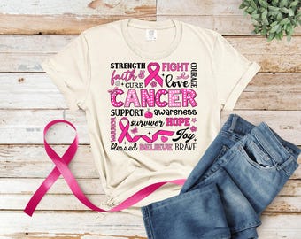 Inspirational Breast Cancer Awareness T-Shirt: Pink Ribbon Support Tee