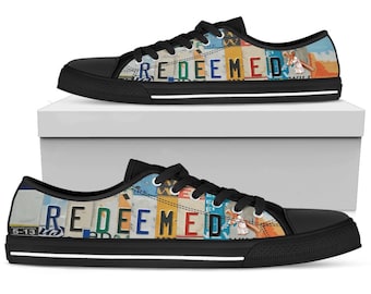 Eingelöste benutzerdefinierte Canvas Sneakers: Christliche Geschenkschuhe