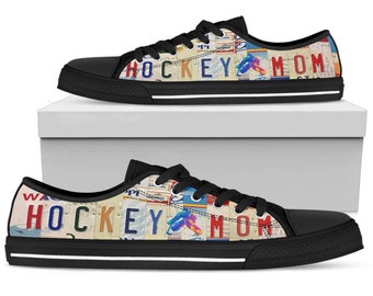 Hockey Mom Custom Low Top Sneakers, Personalized Gift