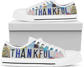 Kundenspezifische Dankbare Segeltuch-Turnschuhe: Wildblumen christliches Geschenk