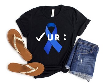 Check Your Colon T-Shirt: Colon Cancer Awareness Support Tee
