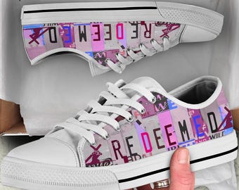 Eingelöste christliche Sneakers: Individuelle Segeltuchschuhe