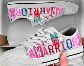 Brustkrebs Schuhe: warrior Ribbon Low Top Sneakers