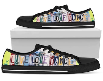 Live Love Dance Custom Sneakers : Damen Low Top Schuhe