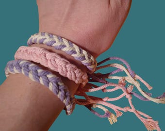 Bohemian style, Macrame braided bracelet