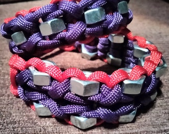 Custom fit, Hex nut, paracord, fidget bracelet