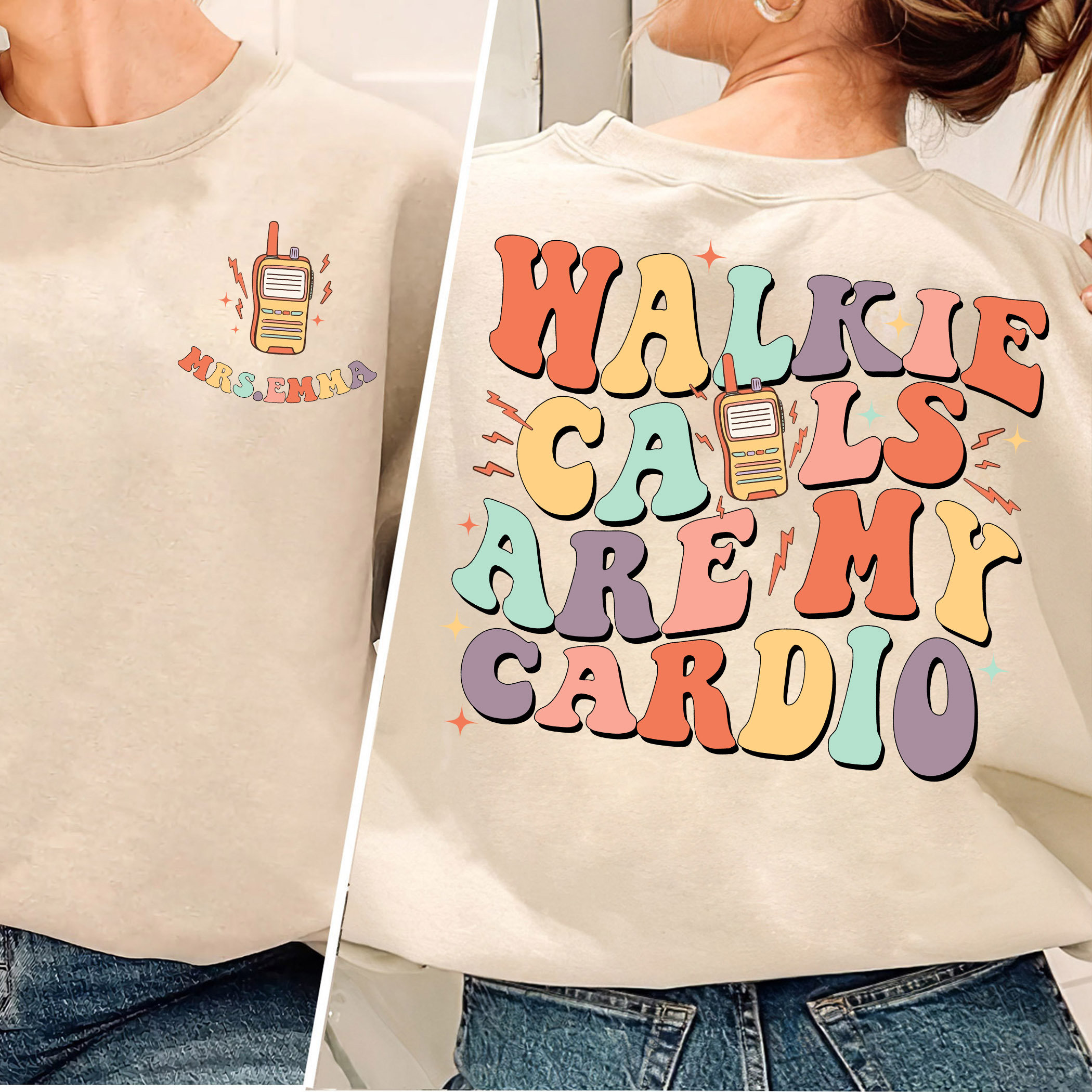 Walkie Calls Are My Cadio Shirt, Custom Sped Teacher Sweatshirt