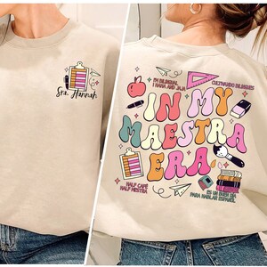In My Maestra Era Shirt, Custom Name Teacher Shirt, Spanish Teacher Shirt, Personalized Maestra, Custom Name Maestra Shirt, Teacher Gift