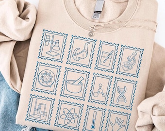 A Moment of Science Shirt, Funny Science Teacher Sweatshirt, STEM Shirt for Women, Chemistry Classroom Gift, Science Stamps Sweatshirt
