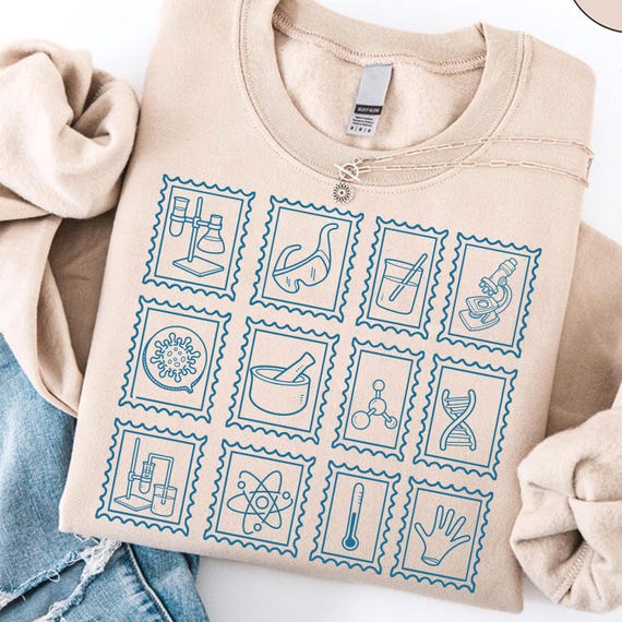 A Moment of Science Shirt, Funny Science Teacher Sweatshirt, STEM Shirt for Women, Chemistry Classroom Gift, Science Stamps Sweatshirt