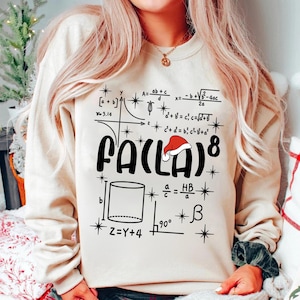 Christmas Math Teacher Sweatshirt, Math Fa La La Shirt, Funny Math Teacher Shirts Math Xmas Gift, Holiday Teacher Shirt, Math Lover Shirt