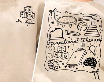 Aangepaste naam ergotherapie shirt, OT-shirt, shirt speciaal onderwijs, leuke therapeut cadeau, shirt esthetische therapie, Sped Teacher