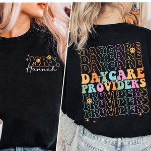 Custom Name Daycare Teacher Shirt, Teacher Appreciation T-Shirt, Daycare Provider Shirt, Preschool Teacher Shirt, Shirt Gift For Babysitter