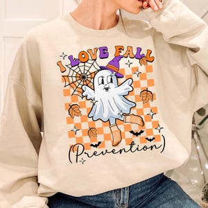 Cute Ghost I Love Fall Prevention Shirt, Thanksgiving Fall Nurse Shirt, SPT Pta Thanksgiving Shirt, Ot Shirt, Physical Therapy Shirt