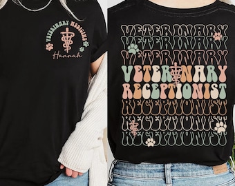 Custom Name veterinary Receptionist Shirt, It's A Good Day To Save Animal Shirt, Vet Technician Sweater, Vet Med Sweatshirt, Vet Staff