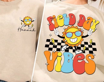 Field Day Vibes Shirt, Field Day Teacher Shirt, Let The Games Begin Tee, Custom Name Teacher Shirt, Teacher Gift, Field Day 2024 Shirt