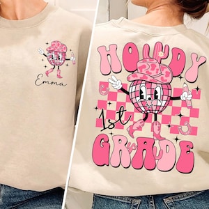 Howdy Teahcer Shirt, Teacher Western Shirt, Back To School Shirt, Custom Name Teacher Shirt, Howdy 1st Grade Teacher Shirt, Teacher Gift